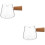 2Pcs Home Glass Creamer Pitcher Cups, Transparent with Wood Handle 5