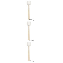 3Pcs Wooden Singing Bowl Mallets Soft Fleece Strikers Multi Color Sets
