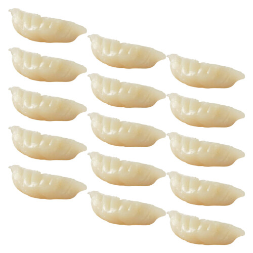 30Pcs Realistic White PVC Dumpling Models Fake Decorative Food Props 2