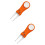 2Pcs Lightweight Orange Divot Tools Foldable Forks for Golf 7