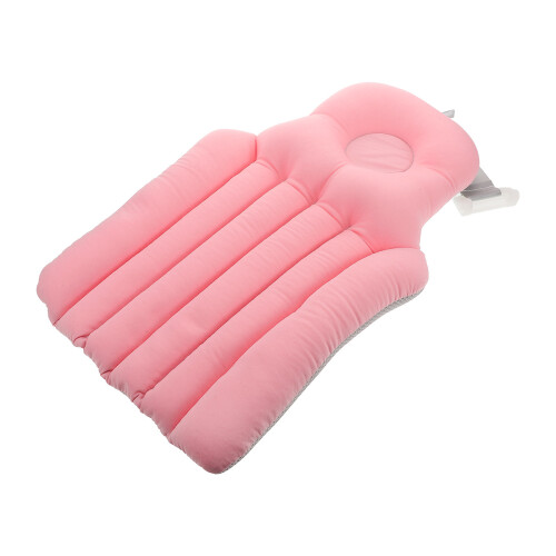 2Pcs Foldable Pink Bathtub Cushion and Backrest for Comfortable Bath 2