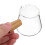 2Pcs Home Glass Creamer Pitcher Cups, Transparent with Wood Handle 9