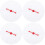 4Pcs Practical White Plastic Prize Wheel for and Parties 6