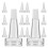 200Pcs Clear Plastic Vial Bottle Caps Horn Shape for Sample Bottles 3