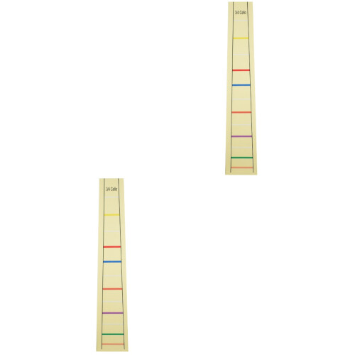 2Pcs Yellow Cello Finger Stickers Durable Label for 3/4 Size Cellos 2
