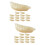 30Pcs Realistic White PVC Dumpling Models Fake Decorative Food Props 8