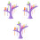 18Pcs Purple Bird Design with Tree Stand 3