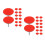 100Pcs Durable Iron Red Trail Marking Tacks Reflective Glow Thumb Pins 4