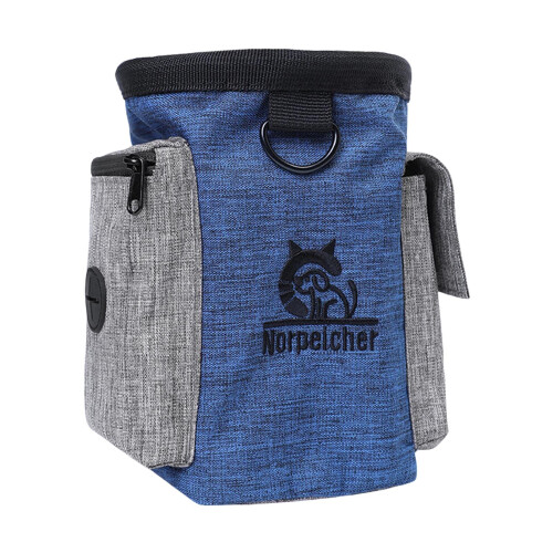 (Blue) Dog Training Waist Bag Adjustable Durable 2