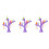 18Pcs Purple Bird Design with Tree Stand 4