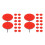 100Pcs Durable Iron Red Trail Marking Tacks Reflective Glow Thumb Pins 5