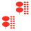 100Pcs Durable Iron Red Trail Marking Tacks Reflective Glow Thumb Pins 7