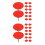 100Pcs Durable Iron Red Trail Marking Tacks Reflective Glow Thumb Pins 8
