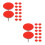 100Pcs Durable Iron Red Trail Marking Tacks Reflective Glow Thumb Pins 9