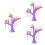 18Pcs Purple Bird Design with Tree Stand 6