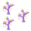 18Pcs Purple Bird Design with Tree Stand 7