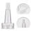 200Pcs Clear Plastic Vial Bottle Caps Horn Shape for Sample Bottles 9