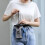(Gray) Dog Training Waist Bag Adjustable Durable 12