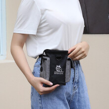 (Black) Dog Training Waist Bag Adjustable Durable