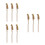 9Pcs Multifunctional Golden Metal Rust Removing Brushes for Home Use 8