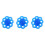 3Pcs Comfortable Blue Exerciser 8-Hole Hand Trainer 4