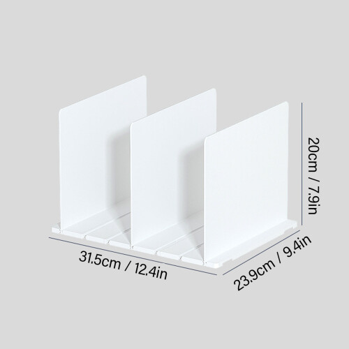 Modern ABS Shelf Divider Holder for Purses, Books, 3 Boards 1