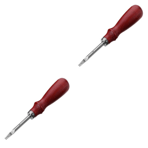 2Pcs Trimmer Tools Brown Wood Handle Sharp Durable Bevelers 2