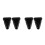 4Pcs Black Silicone fork Holder Triangle for Music 8