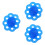 3Pcs Comfortable Blue Exerciser 8-Hole Hand Trainer 6