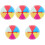 5Pcs Multi Color Prize Wheel DIY Fortune Game Prop for Event Fun 3