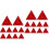 20Pcs Red Warning Signs Triangle Reflective Road Safety Emergency Use 3