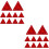 20Pcs Red Warning Signs Triangle Reflective Road Safety Emergency Use 5