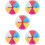 5Pcs Multi Color Prize Wheel DIY Fortune Game Prop for Event Fun 8