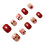 (M) 10PCS Red & White Plaid Press On Nails 7