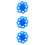 3Pcs Comfortable Blue Exerciser 8-Hole Hand Trainer 8