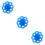 3Pcs Comfortable Blue Exerciser 8-Hole Hand Trainer 9