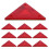 20Pcs Red Warning Signs Triangle Reflective Road Safety Emergency Use 8