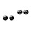 2Pcs Black Glass Cuff-Links Collar Buttons Copper Lightweight Design 4