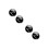 2Pcs Black Glass Cuff-Links Collar Buttons Copper Lightweight Design 5