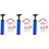 3Sets Multi-Function Basketball Pump Blue Portable Ball Inflation Tool 5