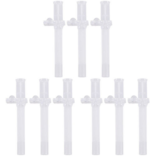 9 Pcs Silicone Straw Water Cup Drinking Spout White