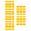 200Pcs Yellow Self Adhesive Direction Labels Durable PVC Floor Markers 6