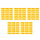 200Pcs Yellow Self Adhesive Direction Labels Durable PVC Floor Markers 9