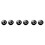 3Pcs Durable Black Glass Cuff-Link Collar Buttons Simple Design Men's 4