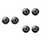 3Pcs Durable Black Glass Cuff-Link Collar Buttons Simple Design Men's 6