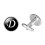 3Pcs Durable Black Glass Cuff-Link Collar Buttons Simple Design Men's 10