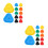 24Pcs Stable Triangle Card Holder for and Kids 4
