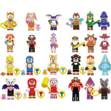 24PCS Sonic The Hedgehog's Toy Action MiniFigures Fit Lego