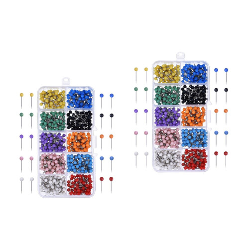 1000Pcs Assorted Color Pushpins for Fabric Map Display 2