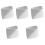 5Pcs White Ceramic Sauce Server Dishes Space-Saving for Condiments 4